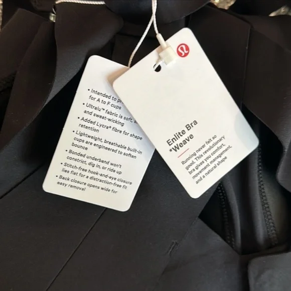 Lululemon Enlite Weave-Back Bra
High Support black‎  36B nwt - Picture 5 of 6